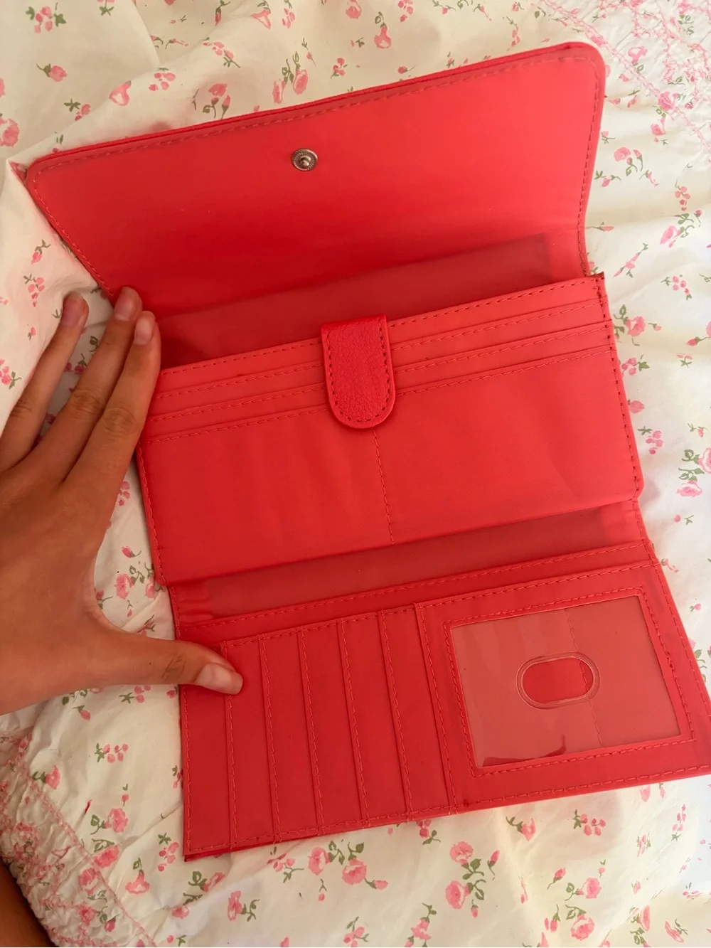 Red Trim Straw Wallet - Women Bags